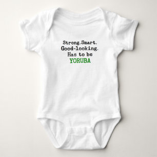 yoruba strong baby bodysuit