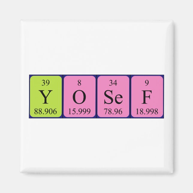 Yosef periodic table name magnet (Front)