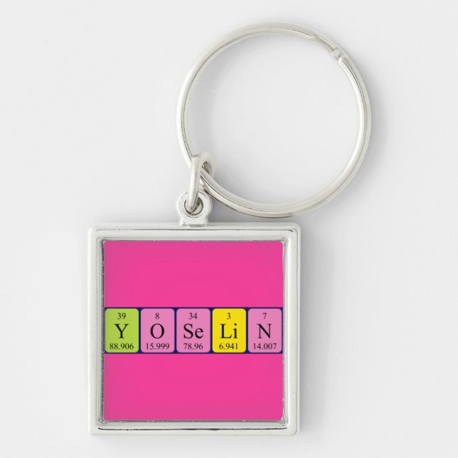 Yoselin periodic table name keyring (Front)