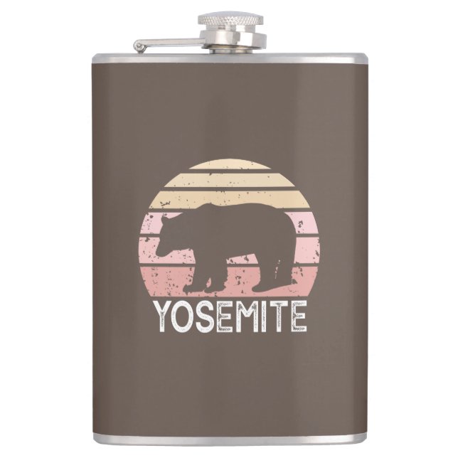 Yosemite Bear Hip Flask (Front)