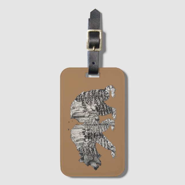 Yosemite Bear Luggage Tag (Front Vertical)