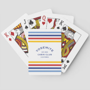 Yosemite Cabin Club Custom Crest Park Stripe Playing Cards