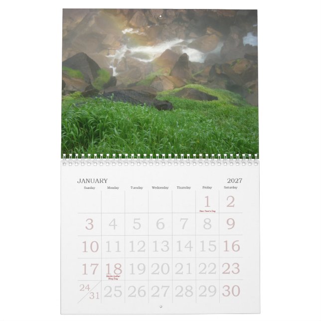 Yosemite Calendar (Jan 2027)