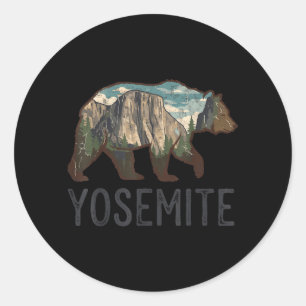 Yosemite California National Parks Outdoors Nature Classic Round Sticker