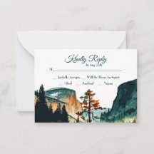 Yosemite California Nature - RSVP Wedding Insert