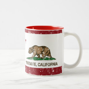 Yosemite California Republic Distressed Two-Tone Coffee Mug