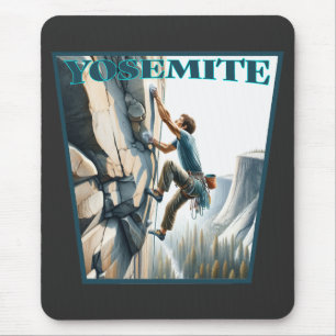 Yosemite California Rock Climbing Mouse Pad