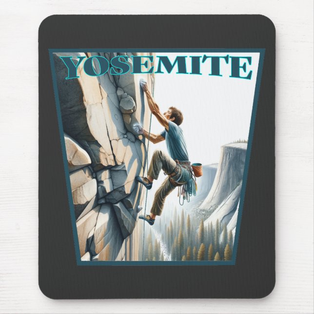 Yosemite California Rock Climbing Mouse Pad (Front)