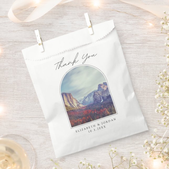 Yosemite California Wedding Favour Thank You Photo Bag (Clipped)