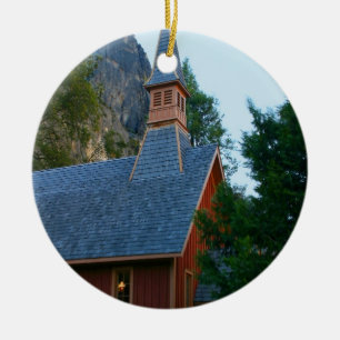 Yosemite Chapel Ceramic Tree Decoration