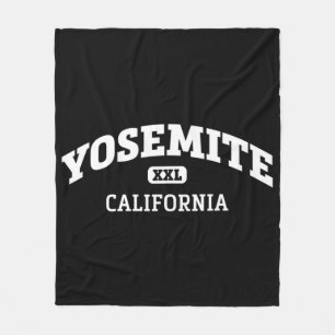 Yosemite College Style Rock Climbing Area Design  Fleece Blanket