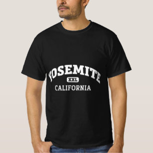 Yosemite College Style Rock Climbing Area Design T-Shirt