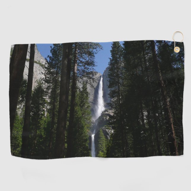 Yosemite Falls and Woods Landscape Photography Golf Towel (Horizontal)