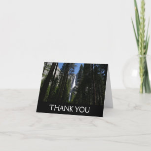 Yosemite Falls and Woods Landscape Photography Thank You Card