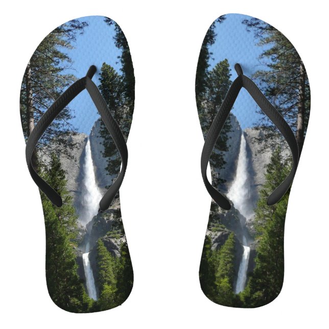 Yosemite Falls and Woods Landscape Photography Thongs (Footbed)