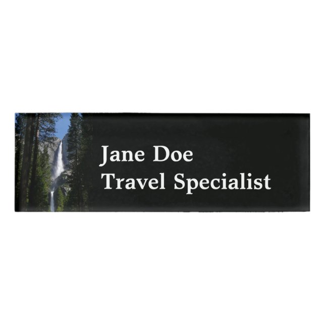 Yosemite Falls and Woods Name Tag (Front)