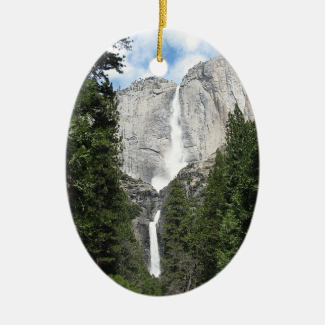 Yosemite Falls Ceramic Ornament (Front)