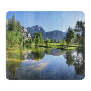 Yosemite Falls from Merced River - Yosemite Valley Cutting Board