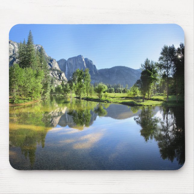 Yosemite Falls from Merced River - Yosemite Valley Mouse Pad (Front)