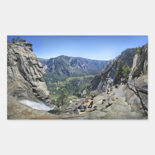 Yosemite Falls from the Lookout - Yosemite Rectangular Sticker