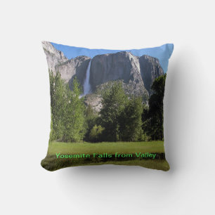 Yosemite Falls from Valley in California Cushion