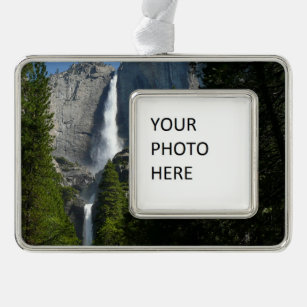 Yosemite Falls II from Yosemite National Park Silver Plated Framed Ornament