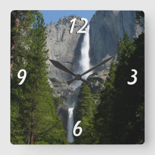 Yosemite Falls II from Yosemite National Park Square Wall Clock