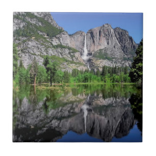 Yosemite Falls Reflection Ceramic Tile