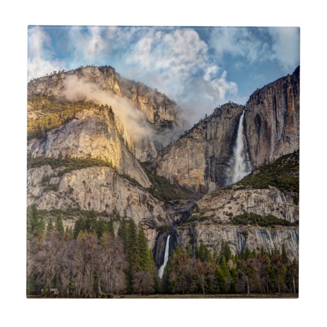 Yosemite Falls scenic, California Ceramic Tile (Front)