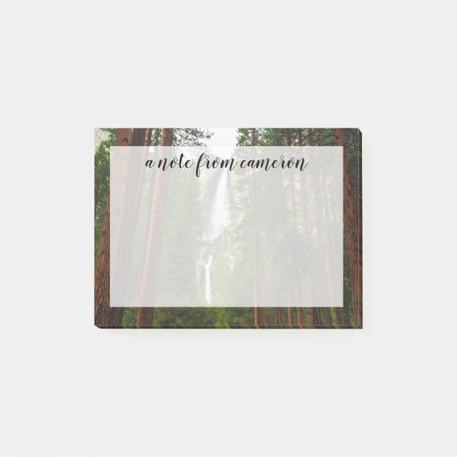Yosemite Falls through the Forest Post-it Notes (Front)