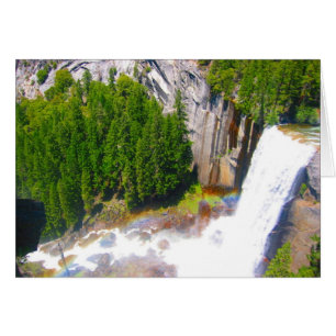 yosemite falls with rainbow