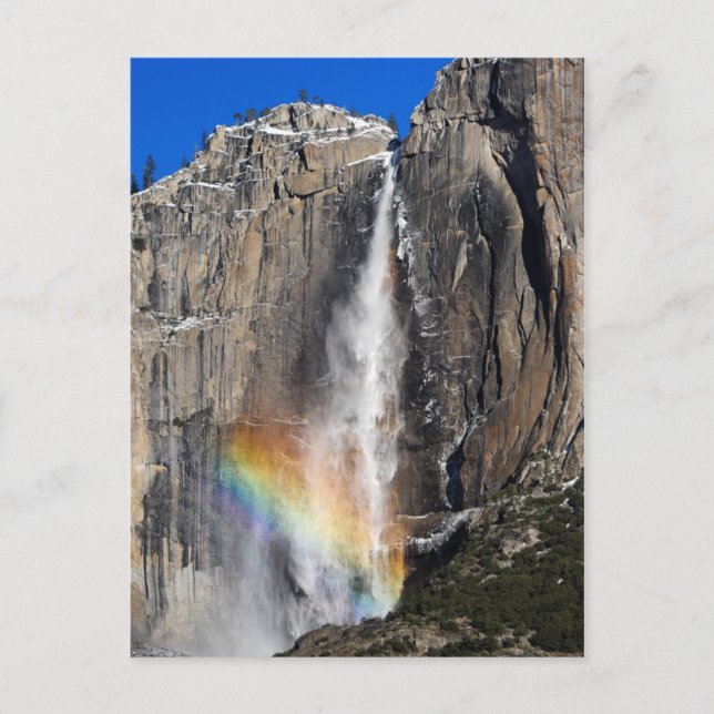 Yosemite Falls with Rainbow Postcard (Front)