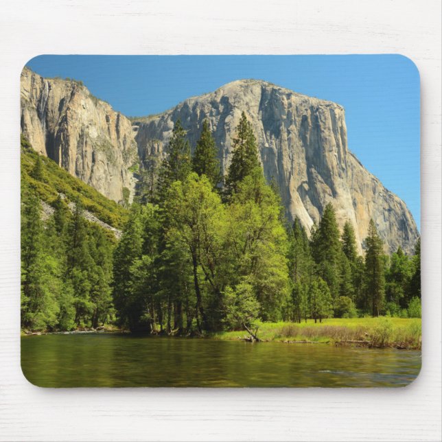 Yosemite From Valley Floor, Sierra-Nevada Mouse Pad (Front)