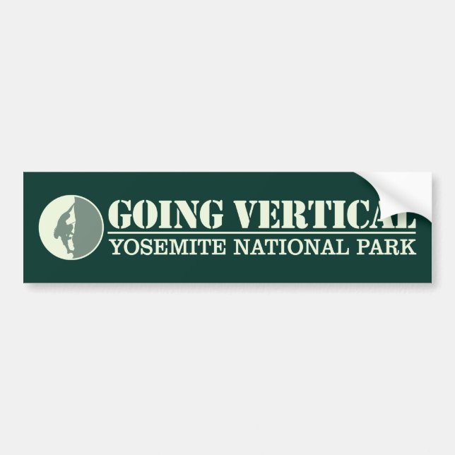 Yosemite (Going Vertical) Bumper Sticker (Front)