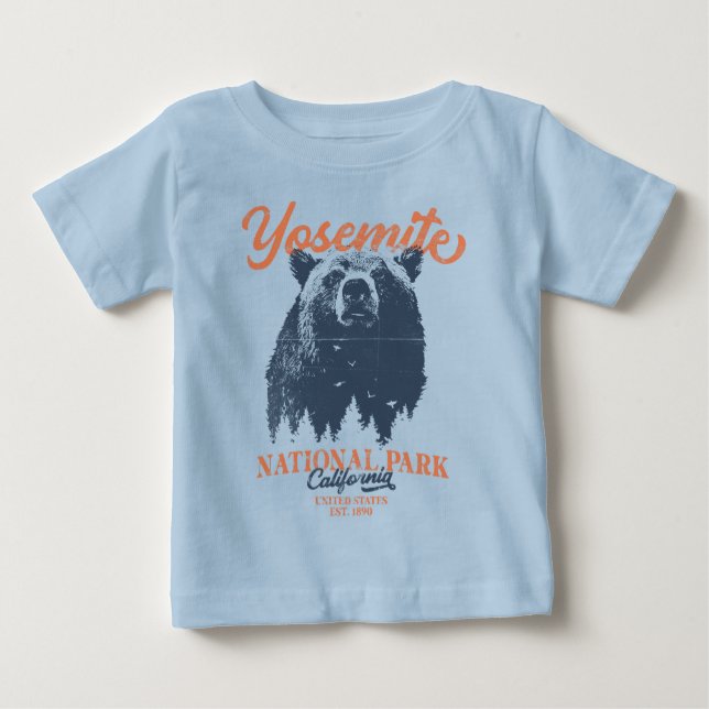 Yosemite Grizzly Bear California National Park Baby T-Shirt (Front)