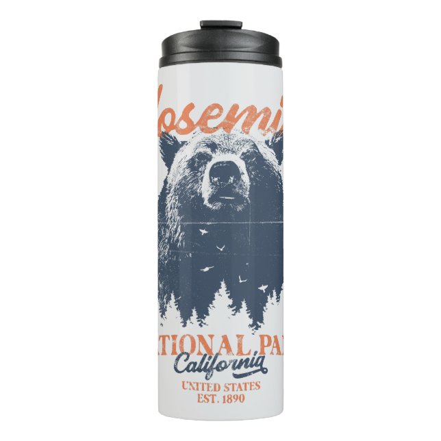 Yosemite Grizzly Bear California National Park Thermal Tumbler (Front)