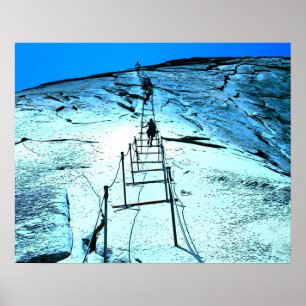 Yosemite Half Dome Cables Poster