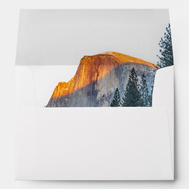 Yosemite Half Dome Sunset Wedding Envelope (Back (Bottom))