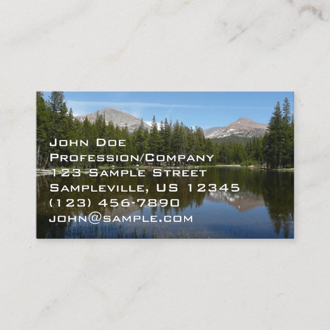 Yosemite Lake Reflection Business Card (Front)