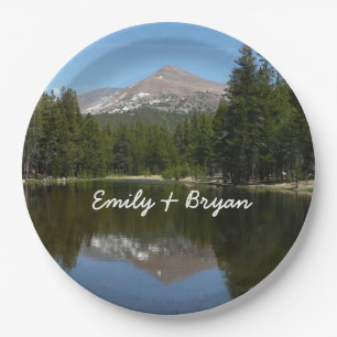Yosemite Lake Reflection Paper Plate