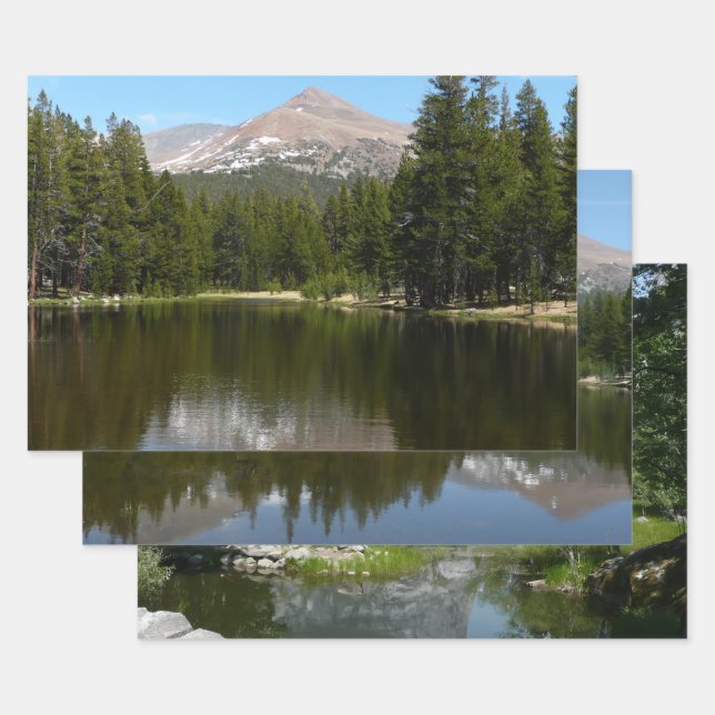 Yosemite Lake Reflection Wrapping Paper Sheet (Set)