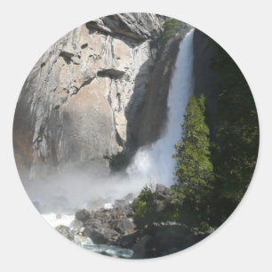 Yosemite Lower Falls at Lower Yosemite Falls Trail Classic Round Sticker
