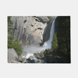 Yosemite Lower Falls at Lower Yosemite Falls Trail Doormat