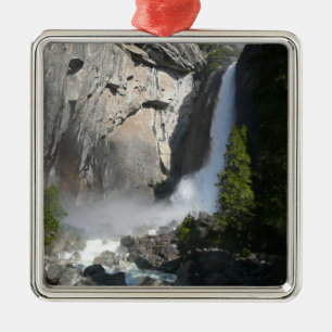 Yosemite Lower Falls at Lower Yosemite Falls Trail Metal Ornament