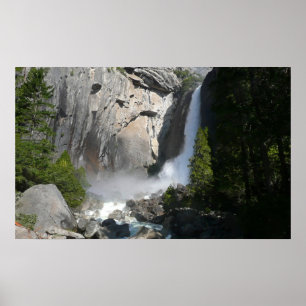 Yosemite Lower Falls at Lower Yosemite Falls Trail Poster
