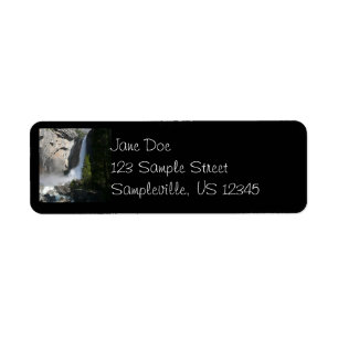 Yosemite Lower Falls at Lower Yosemite Falls Trail Return Address Label