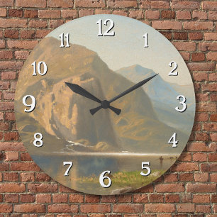 Yosemite Majestic Landscape by Albert Bierstadt Large Clock