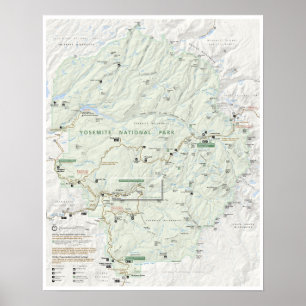 Yosemite map poster