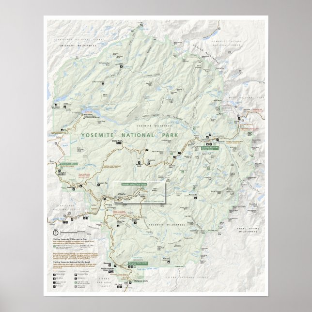 Yosemite map poster (Front)