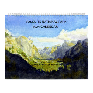 YOSEMITE NATIONAL PARK 2024 WATERCOLOR CALENDAR